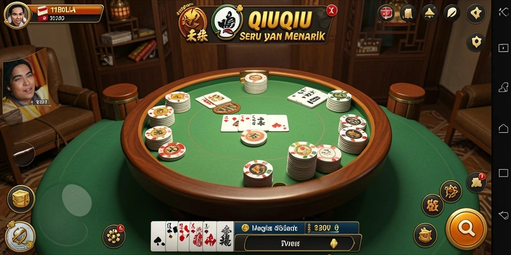 Tampilan gameplay menarik dalam permainan QiuQiu 11BOLA.