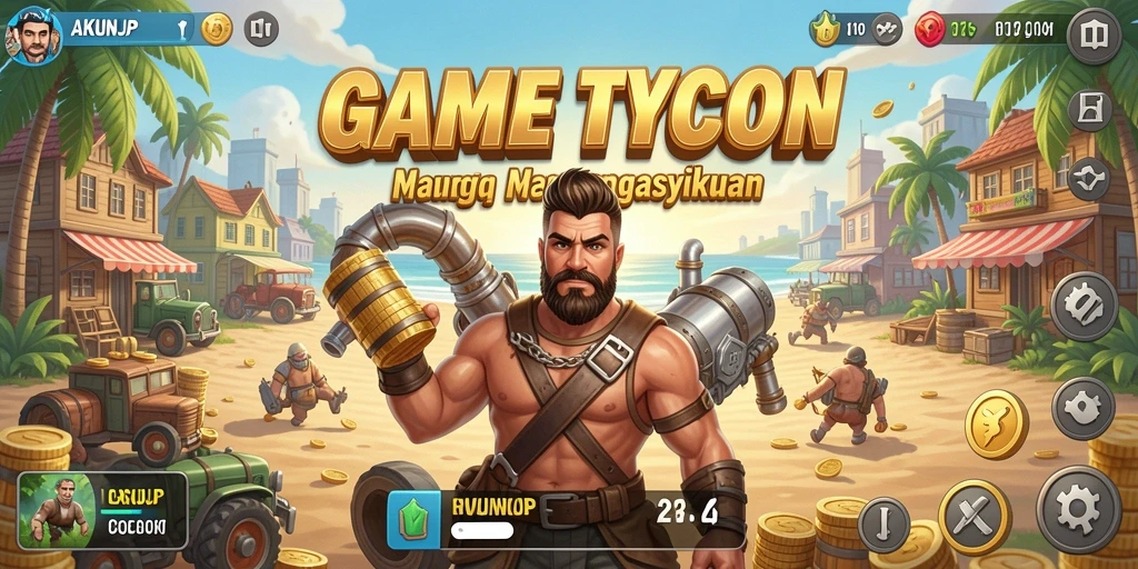 Gameplay seru AKUNJP menunjukkan dunia Tycoon yang menantang.