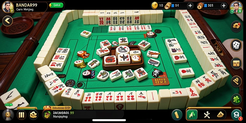Screenshot gameplay BANDAR99 menampilkan serunya permainan Mahjong.