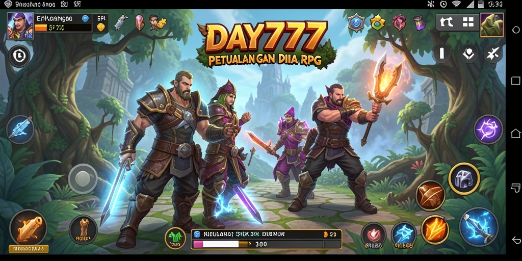 Tampilan gameplay yang mendebarkan dari dunia RPG yang luas.