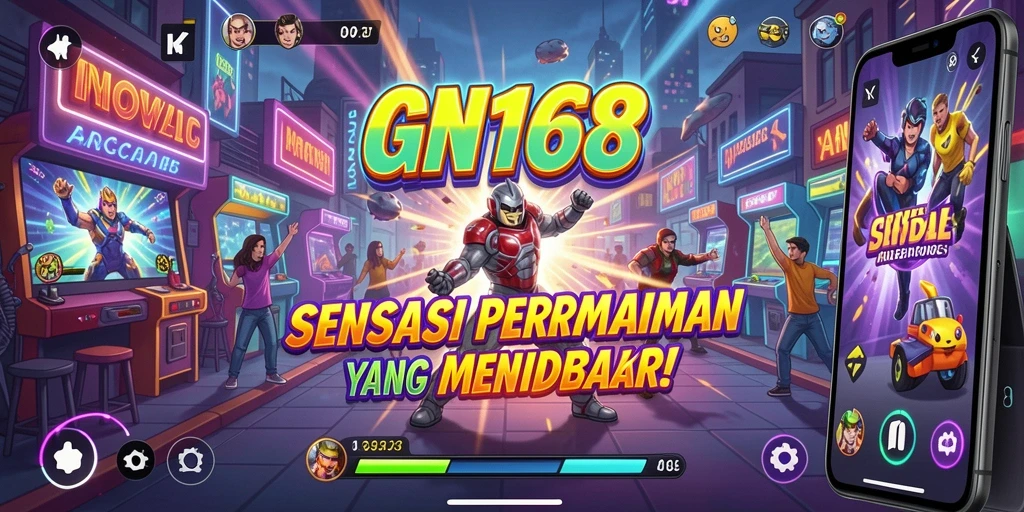 Tampilan gameplay menarik dari GN168 saat bermain Arcade.