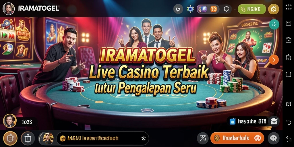 Tampilan gameplay Live Casino yang menarik dan interaktif di IRAMATOGEL.
