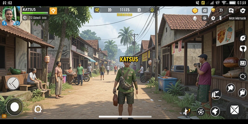 Tampilan gameplay KATSU5 yang menarik dan interaktif.
