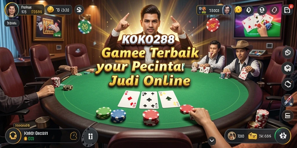 Tampilan gameplay KOKO288 dengan suasana Poker yang menarik.