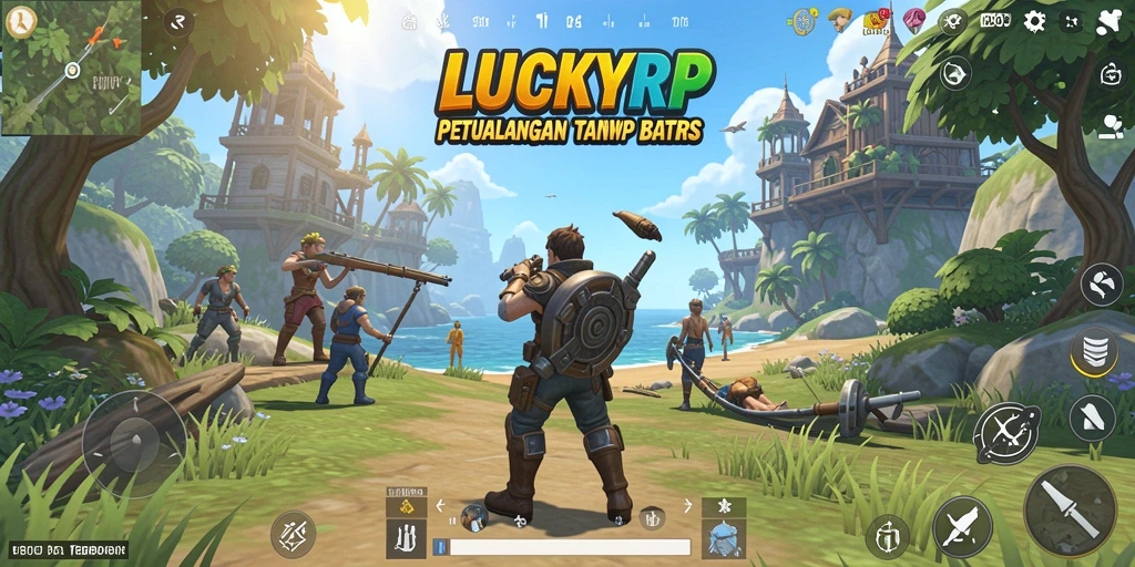 Tampilan gameplay LUCKYRP yang memukau di dunia terbuka.