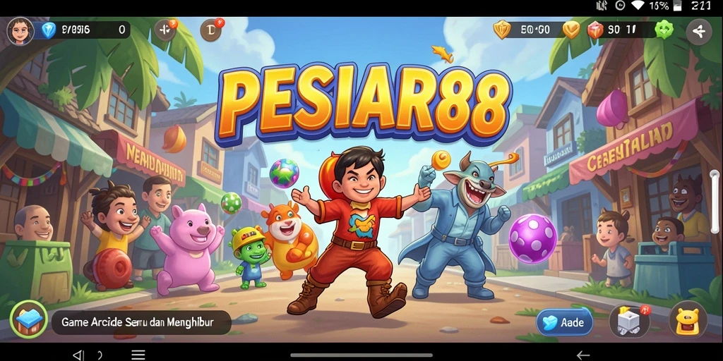 Tampilan gameplay PESIAR88 yang seru dan penuh warna.