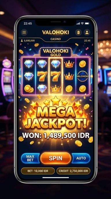 Tampilan utama aplikasi Valohoki dengan berbagai kategori.
